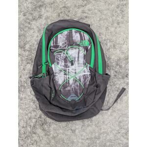 The North Face Jester Hiking School Outdoor Travel Backpack Gray Green
